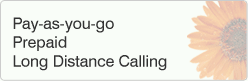 Pay as you go Prepaid Long Distance Calling