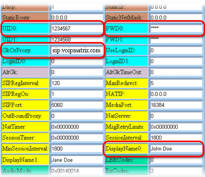 Cisco-ATA186 configuration screen