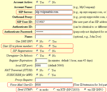 GPX 2000 account configuration